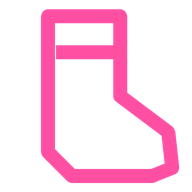 Pink sock icon